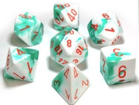 7 Lab Dice Gemini Mint Green-White  orange - CHX30020 Supply