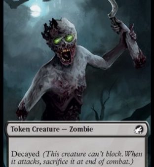 Zombie (005)    Bat Double-Sided Token [Innistrad: Midnight Hunt Tokens] For Discount