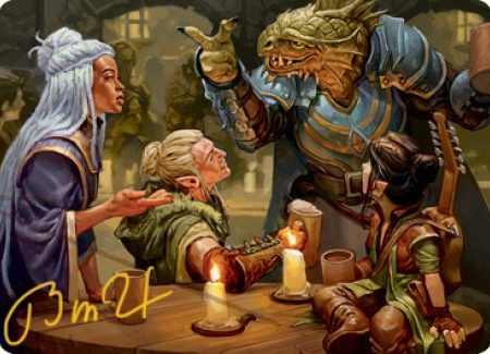 You Meet in a Tavern Art Card (Gold-Stamped Signature) [Dungeons & Dragons: Adventures in the Forgotten Realms Art Series] Online