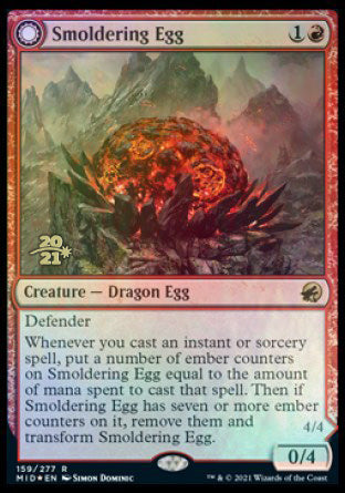 Smoldering Egg    Ashmouth Dragon [Innistrad: Midnight Hunt Prerelease Promos] For Discount