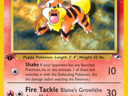 Blaine s Growlithe (35 132) [Gym Heroes 1st Edition] Discount