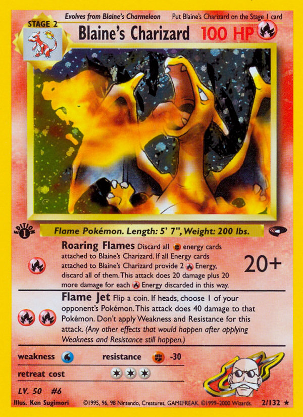 Blaine s Charizard (2 132) [Gym Challenge 1st Edition] Online now