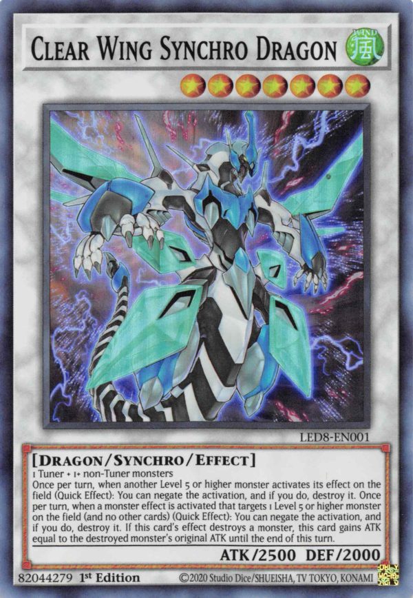 Clear Wing Synchro Dragon [LED8-EN001] Super Rare Sale