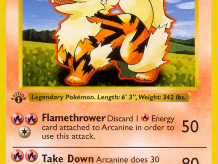 Arcanine (23 102) (Shadowless) [Base Set 1st Edition] on Sale