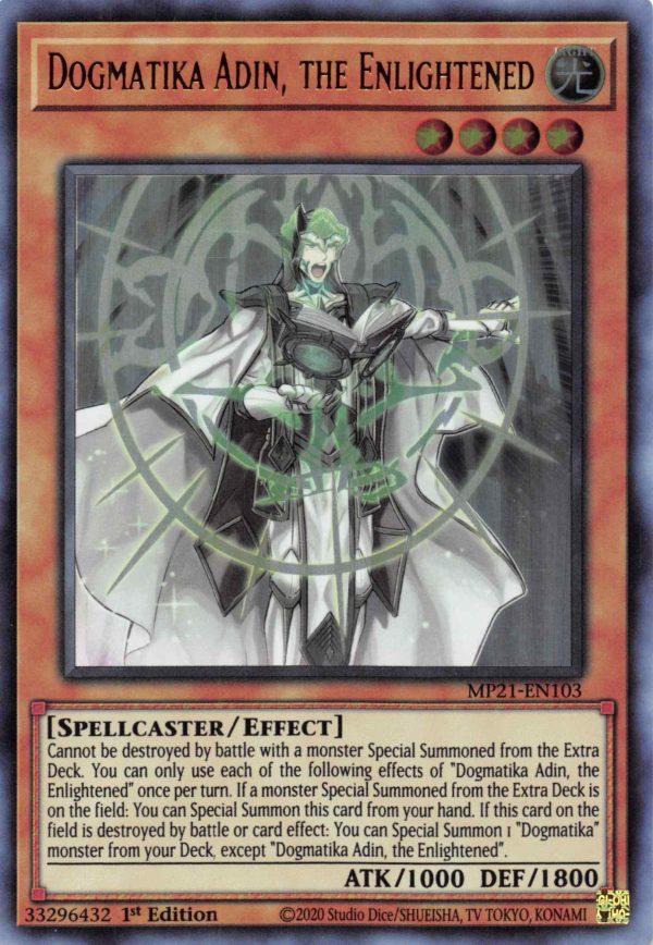 Dogmatika Adin, the Enlightened [MP21-EN103] Ultra Rare Sale