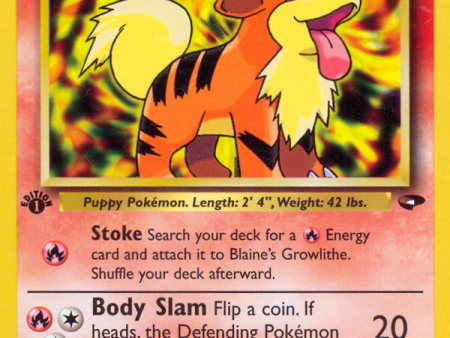 Blaine s Growlithe (62 132) [Gym Challenge 1st Edition] on Sale